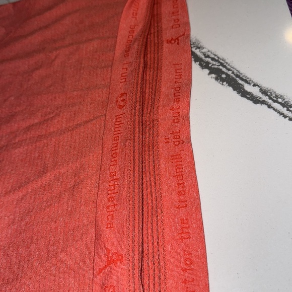 Lululemon Run Swiftly Tech Salmon/Pink/Orange Turtleneck Long Sleeve Shirt - Picture 6 of 11